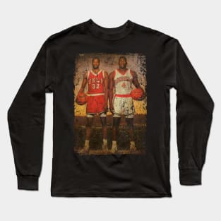 Stacey Augmon and Larry Johnson vintage 1991 Long Sleeve T-Shirt